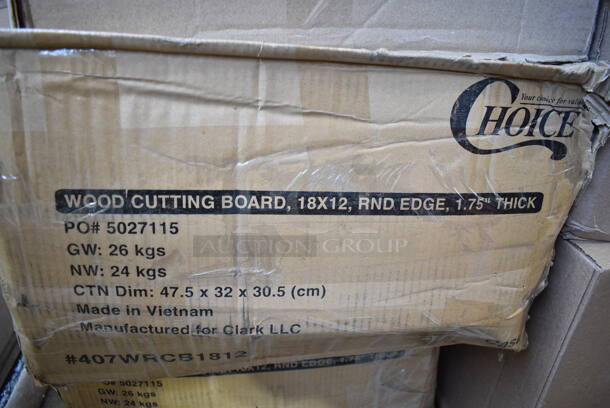 PALLET LOT of 35 BRAND NEW Boxes Including 6 Box 612W65 Choice Insulated Foil Sandwich Wrap Sheets 14" x 16" - 1000/Case, 2 Box 129MCS38B Choice 38 oz. Black Rectangular Microwavable Heavy Weight Container with Lid 8 3/4" x 6 1/4" x 2" - 150/Case, 2 Box 612CAKE8SQ Baker's Lane 8" Square Foil Cake Pan - 500/Case, 2 Box 407WRCB1812 Choice 18" x 12" x 1 3/4" Wood Cutting Board with Rounded Edges, 2 Box EcoStrong Plus PCRL3339XHK 33 Gallon 1 Mil 33" x 39" Linear Low Density Medium-Duty Black Can Liner / Trash Bag - 150/Case, 4 Box 130WFORKWP Choice Individually Wrapped Medium Weight White Plastic Fork - 1000/Case, 130HBKCUTFW Visions Individually Wrapped Black Heavy Weight Plastic Fork - 1000/Case, 548252113 Amefa 252000B000113 Royal 8 13/16" High Carbon Stainless Steel Serrated Edge Steak Knife with Pakkawood Handle - 6/Case, 5013858HVY Lavex Hercules 55 Gallon Black Can Liner, Dart SafeSeal 8 oz. Plastic Tamper-Resistant, Tamper-Evident Bowl with Dome Lid - 240/Case, 124BA1040S American Metalcraft BA1040S 10 1/4" Round Stainless Steel Basting Cover, 831741 Cinnamon Buns Clam Containers, 795PTOWHT4 Choice White Microwavable Folded Paper #4 Take-Out Container 7 3/4" x 5 1/2" x 3 1/2" - 160/Case, 130BKFSNSPH Visions Heavy Weight Black Wrapped Plastic Cutlery Pack with Napkin and Salt and Pepper Packets - 500/Case. 35 Times Your Bid! - Image 6 of 12
