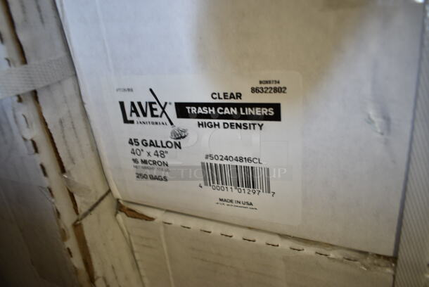 PALLET LOT of 30 BRAND NEW Boxes Including 795PTOKFT3 Choice Kraft Microwavable Folded Paper #3 Take-Out Container 7 3/4" x 5 1/2" x 2 1/2" - 200/Case, 128HD8BULK ChoiceHD 8 oz. Microwavable Translucent Plastic Deli Container - 480/Case, 2 Box 5008W Choice 8 oz Paper Hot Cups, 5 Box 502404816CL Lavex 40-45 Gallon 16 Micron 40" x 48" High Density Janitorial Can Liner / Trash Bag - 250/Case, 3 Box 128HD16BULK ChoiceHD 16 oz. Microwavable Translucent Plastic Deli Container - 480/Case, 128HD12COMBO ChoiceHD 12 oz. Microwavable Translucent Plastic Deli Container and Lid Combo Pack - 240/Case, 127CH24 Choice 24 oz. Clear RPET Hinged Deli Container - 200/Case, 500CFT Lavex White C-Fold Standard Weight Towel - 2400/Case, QHXR050 Tuxton Ramekins, 395RP07 EcoChoice Compostable Sugarcane / Bagasse 7" Plate - 1000/Case, 9PWCR Dart Plates, CCP-9-SQ 9 oz Squat Cold Cups, 2 Box 394EN502M Noble Products Powder-Free Disposable Blue Exam Grade Nitrile 4 Mil Thick Textured Gloves - Medium - 1000/Case, 966UPWIDEKFT 2-Ply Wide Interfold 6 1/2" x 8 1/2" Dispenser Napkin, Choice 16 oz Cups. 30 Times Your Bid! - Image 6 of 12