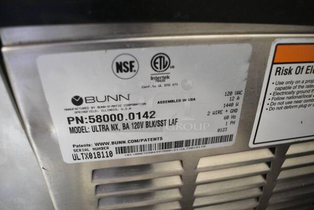BRAND NEW SCRATCH AND DENT! 2023 Bunn ULTRA NX Stainless Steel Commercial Countertop Double 3 Gallon Slushy Machine. 120 Volts, 1 Phase. Tested and Working! - Image 7 of 7