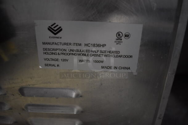HC1836HP Metal Commercial Single Door Reach In Warming Cabinet on Commercial Casters. 120 Volts, 1 Phase. Tested and Working! - Image 5 of 7