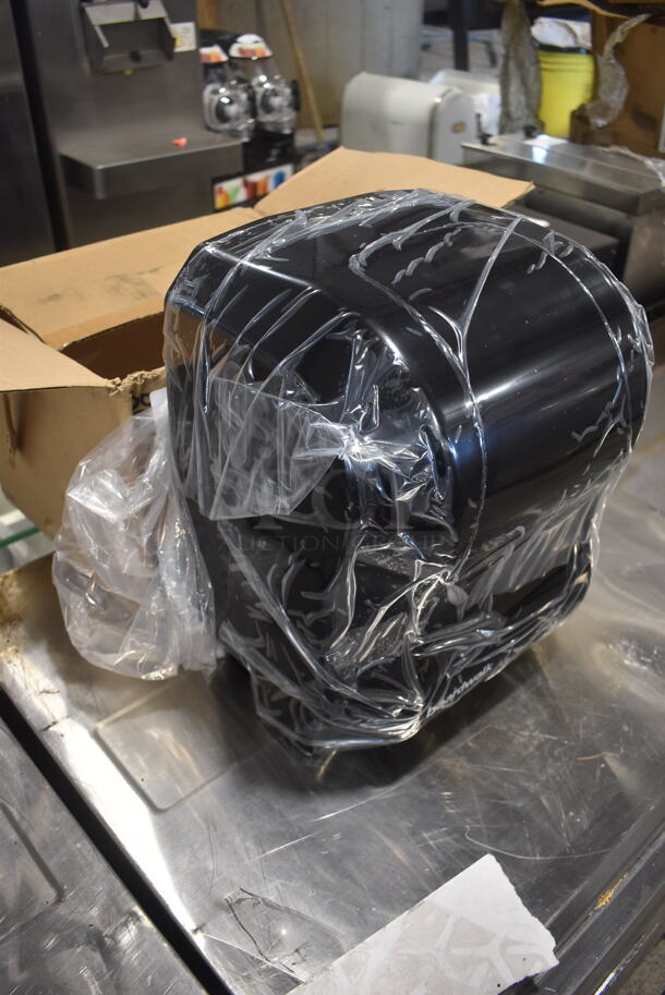 BRAND NEW IN BOX! Black Poly Wall Mount Paper Towel Dispenser. - Image 2 of 5