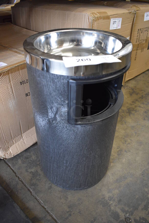 BRAND NEW! Rubbermaid 2586-00 Gray Duramold Ash / Trash Smoking Urn. 10.5x10.5x19.5. 2 Times Your Bid! - Image 2 of 3