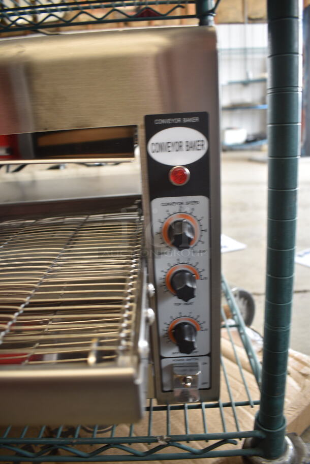 BRAND NEW SCRATCH AND DENT! 2023 Omcan TS-7000 Stainless Steel Commercial Countertop Conveyor Oven. 240 Volts.  - Image 3 of 7