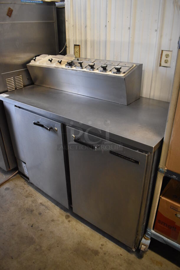 Beverage Air Stainless Steel Commercial Cooler w/ Topping Rail. 115 Volts, 1 Phase. 59x29x48. Tested and Working! - Image 1 of 6