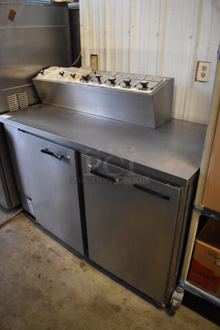 Beverage Air Stainless Steel Commercial Cooler w/ Topping Rail. 115 Volts, 1 Phase. 59x29x48. Tested and Working!