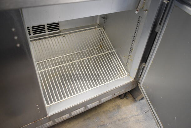 Beverage Air SPE60-24M Stainless Steel Commercial Sandwich Salad Prep Table Bain Marie Mega Top on Commercial Casters. 115 Volts, 1 Phase. Tested and Powers On But Does Not Get Cold - Image 3 of 7