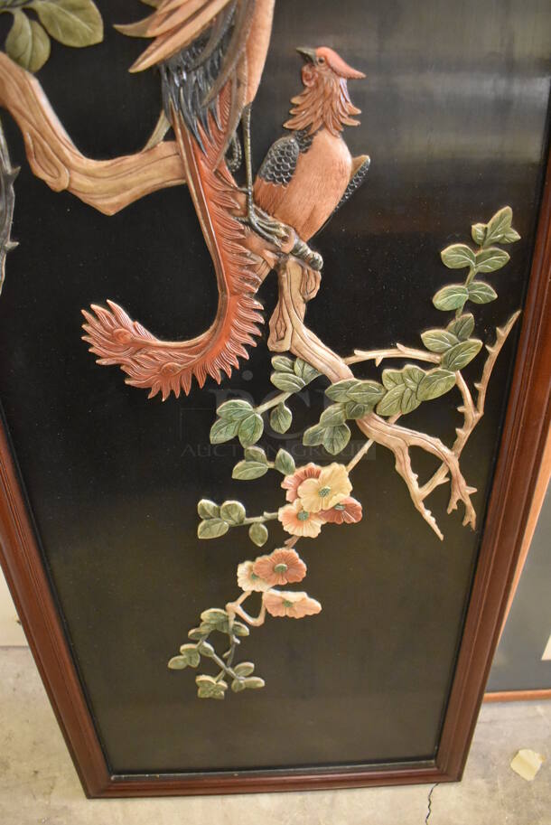 Framed Picture of Birds in Asian Style. Goes GREAT w/ Lots 25-27! - Image 4 of 7