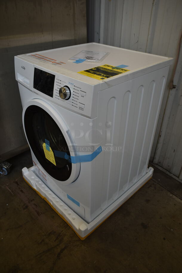 BRAND NEW SCRATCH AND DENT! 2022 KoolMore FLW-3CWH Metal Front Load Drum Washing Machine. 120 Volts, 1 Phase. - Image 3 of 8