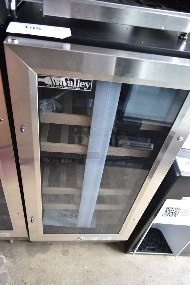 BRAND NEW SCRATCH AND DENT! AvaValley 342WRC32DZ Stainless Steel Dual Temperature Full Glass Door Commercial Wine Cooler Merchandiser. 115 Volts, 1 Phase. Tested and Working! - Image 2 of 4