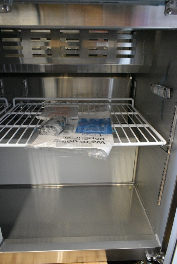 BRAND NEW SCRATCH AND DENT! 2023 Avantco 178APT48HC Stainless Steel 48" 2 Door Refrigerated Sandwich Prep Table. 115 Volts, 1 Phase. Tested and Working! - Image 6 of 9