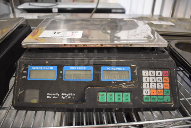 ACS Metal Countertop Food Portioning Scale. 220 Volts, 1 Phase. 13.5x13x5. Tested and Working!