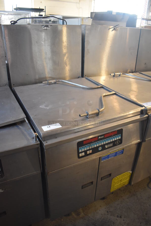 2013 Pitco Frialator DD 24R UFM Stainless Steel Commercial Natural Gas Powered Donut Fryer w/ Grease Trap. 72,000 BTU. 29x43x56 - Image 3 of 8