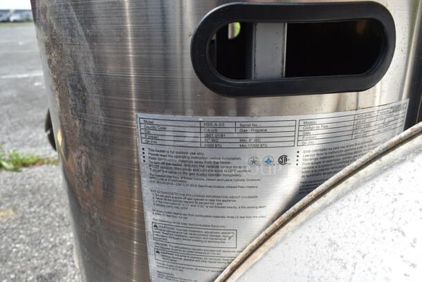 Seasonal Trends HSS-A-SS Metal Propane Gas Powered Outdoor Patio Heater. Top Piece is Not Attached. 41,000 BTU.  - Image 3 of 3