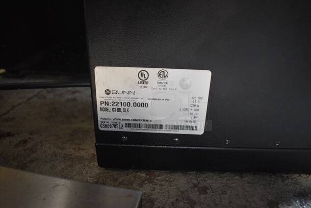 2018 Bunn Model G3 HD Metal Commercial Countertop Coffee Bean Grinder. 120 Volts, 1 Phase. 8x16x27. Tested and Working! - Image 4 of 5