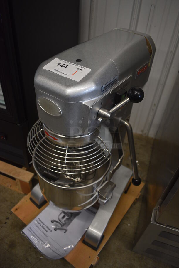 BRAND NEW! Galaxy GMIX10 Metal Commercial 10 Quart Planetary Dough Mixer w/ Stainless Steel Mixing Bowl, Bowl Guard, Balloon Whisk, Dough Hook and Paddle Attachments. 110 Volts, 1 Phase. 15x18x28. Tested and Working! - Image 2 of 9