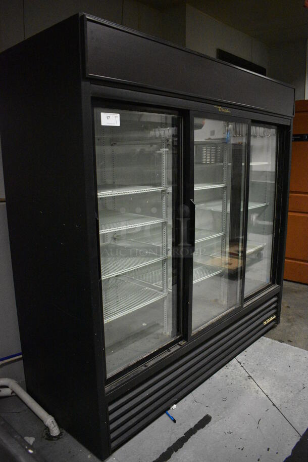 2014 True GDM-69-LD ENERGY STAR Metal Commercial 3 Door Reach In Cooler Merchandiser w/ Poly Coated Racks. 115 Volts, 1 Phase. 78.5x30x78.5. Item Was in Working Condition on Last Day of Business. (kitchen) - Image 7 of 7