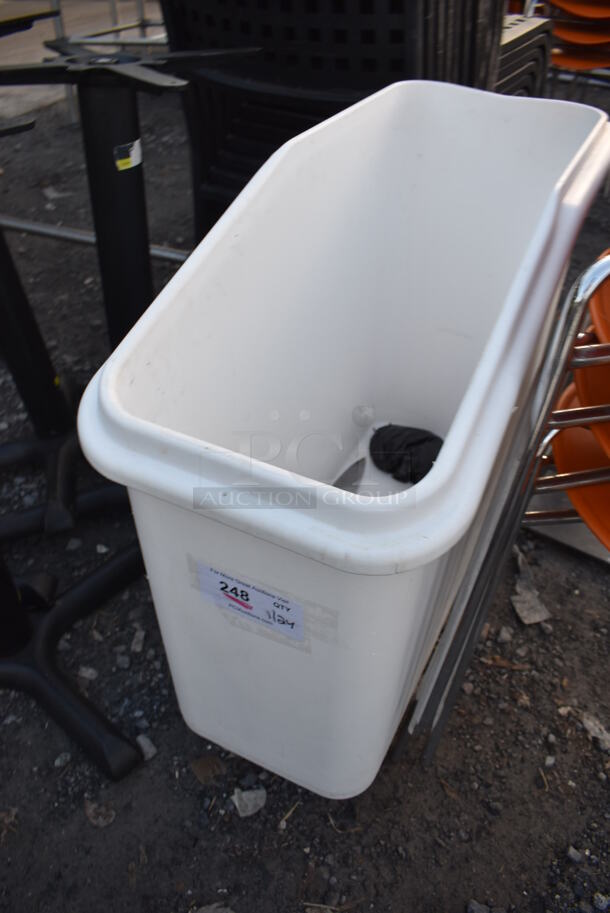 White Poly Ingredient Bin on Commercial Casters. 13x30x30 - Image 2 of 3