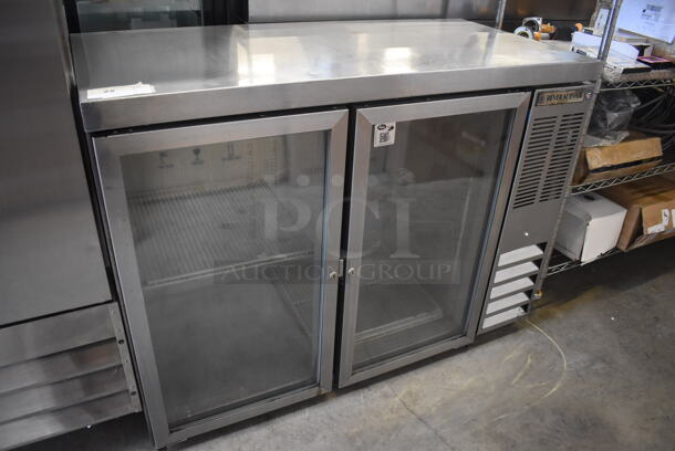 Beverage Air BB48GY-1-S-27 Stainless Steel Commercial 2 Door Back Bar Cooler Merchandiser. 115 Volts, 1 Phase. 48x24x36. Tested and Working! - Image 2 of 6