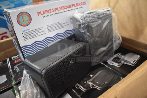 8 BRAND NEW IN BOX! Sets of 2 Pyle PLMR24B 3 Way Mini Box Speakers. 6x3.5x3.5. 8 Times Your Bid! - Image 2 of 7