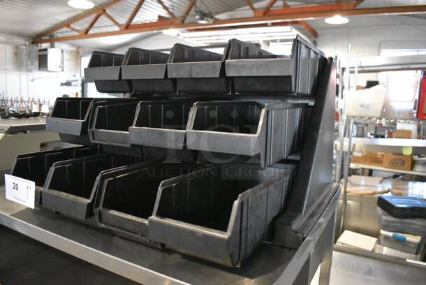 Black Poly Countertop 12 Container Holder. 25x23x13 - Image 3 of 4