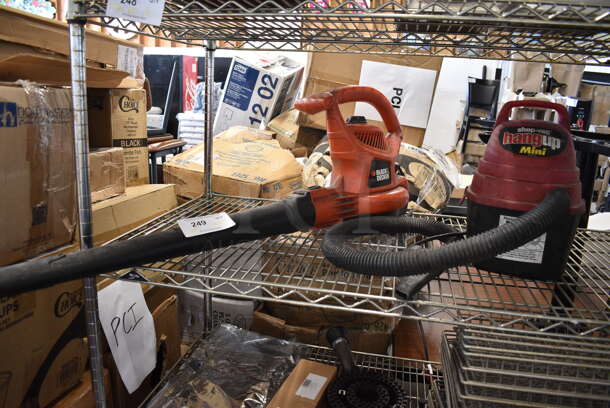 2 Items; 2E200 Wet Dry Vacuum and Black & Decker Leaf Blower. 2 Times Your Bid! - Image 1 of 9