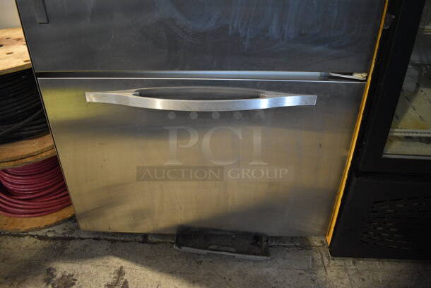 Stainless Steel Cooler Freezer Combo Unit. 36x26x82. Tested and Working! - Image 2 of 8