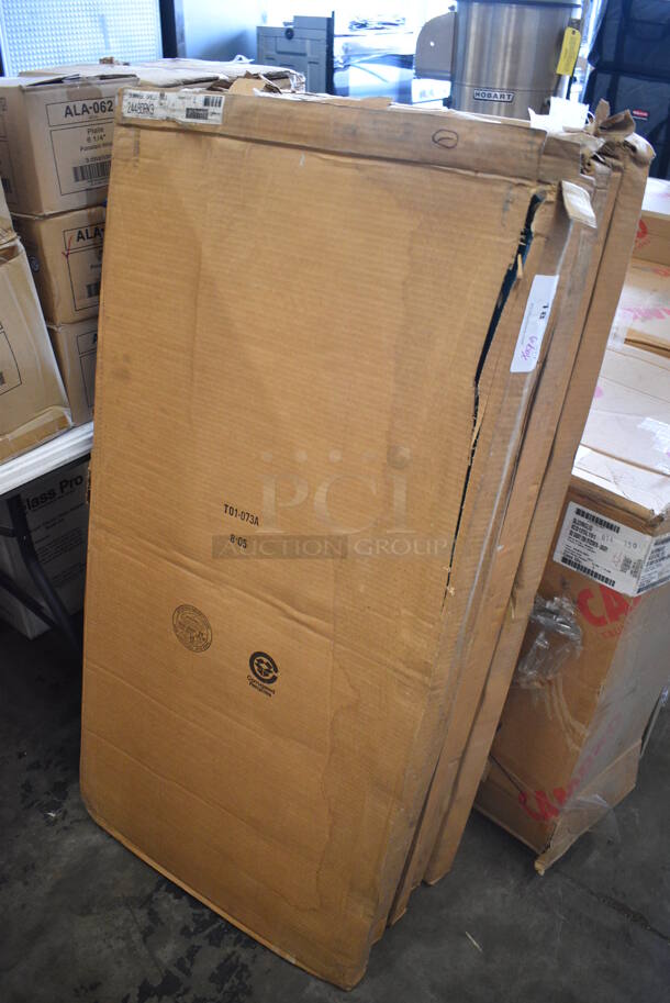ALL ONE MONEY! Lot of 6 BRAND NEW IN BOX! Green Finish Dunnage Shelves. 24x48x1.5 - Image 3 of 4