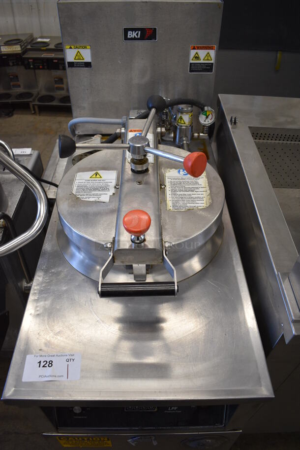BKI LPF-F Stainless Steel Commercial Floor Style Electric Powered Pressure Fryer on Commercial Casters. 208 Volts, 3 Phase. 18.5x37.5x49 - Image 3 of 9