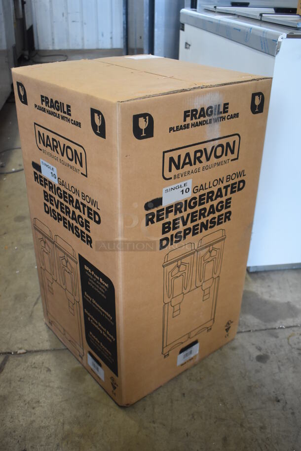 BRAND NEW IN BOX! Narvon MEGA 140S 378D10G1 Stainless Steel Commercial Single 10 Gallon Bowl Refrigerated Beverage Dispenser. 120 Volts, 1 Phase. Tested and Working! - Image 3 of 4