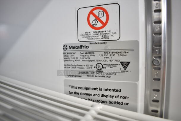 Metalfrio NG26CHC Metal Commercial Single Door Reach In Cooler Merchandiser. 115 Volts, 1 Phase. Tested and Working! - Image 5 of 5