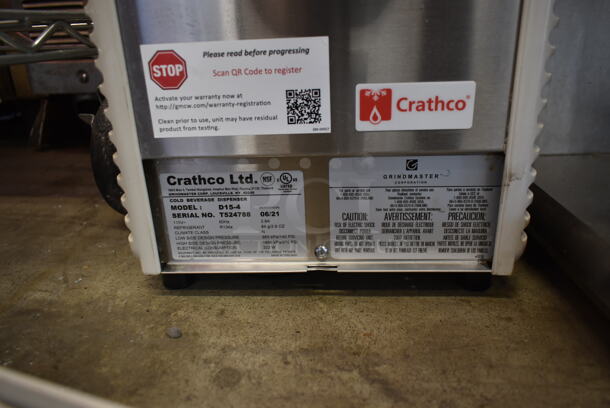 2021 Crathco D15-4 Stainless Steel Commercial Countertop Single Hopper Refrigerated Beverage Machine. 115 Volts, 1 Phase. Tested and Powers On But Does Not Get Cold - Image 4 of 5
