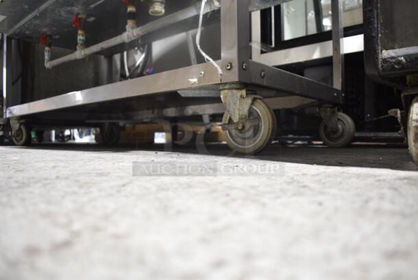 Vollrath 38104 Stainless Steel Commercial Floor Style Electric Powered 4 Bay Steam Table on Commercial Casters. 120 Volts, 1 Phase. Cannot Test Due To Plug Style - Image 5 of 9