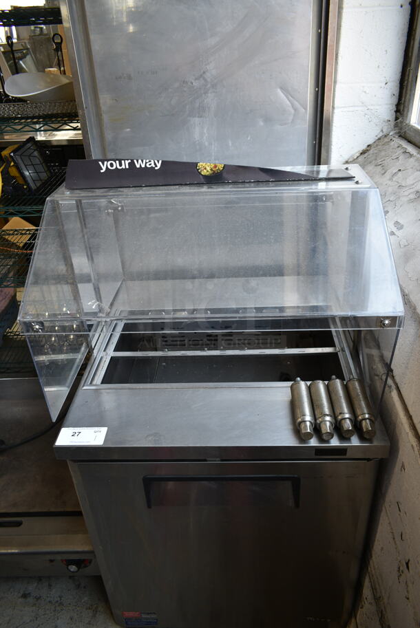 Turbo Air MST-28-N-711S Stainless Steel Commercial Prep Table w/ Clear Sneeze Guard. 115 Volts, 1 Phase. Tested and Powers On But Does Not Get Cold - Image 2 of 6