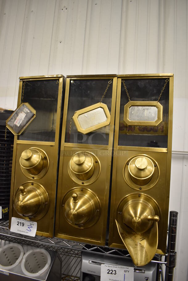 3 Metal Countertop Coffee Bean Holders. 7x16x22. 3 Times Your Bid! - Image 2 of 6