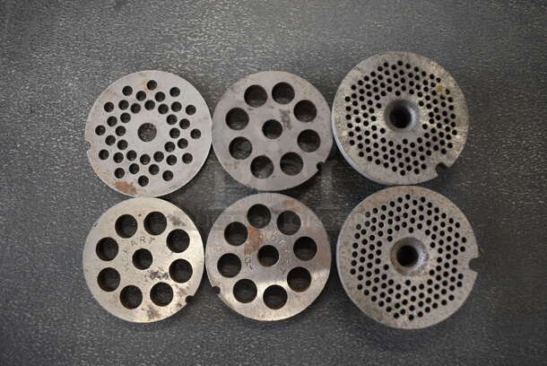 6 Metal Meat Grinder Plates. Includes 2x2x0.25. 6 Times Your Bid! - Image 3 of 3
