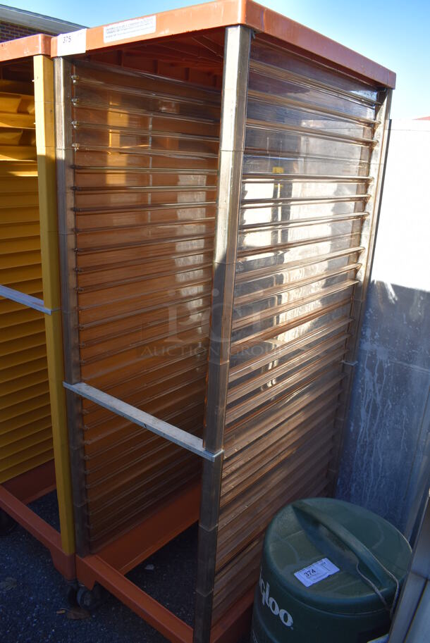 Metal and Poly Commercial Pan Transport Rack on Commercial Casters. 21x29x68 - Image 2 of 5