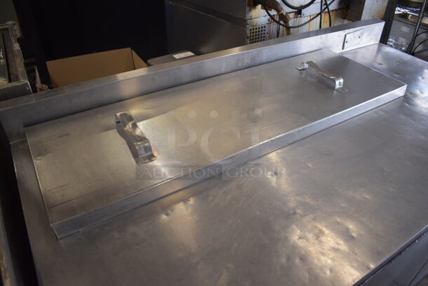 Delfield Stainless Steel Commercial 3 Door Prep Table w/ Back Splash. 60x30.5x34. Tested and Powers On But Temps at 50 Degrees - Image 3 of 7