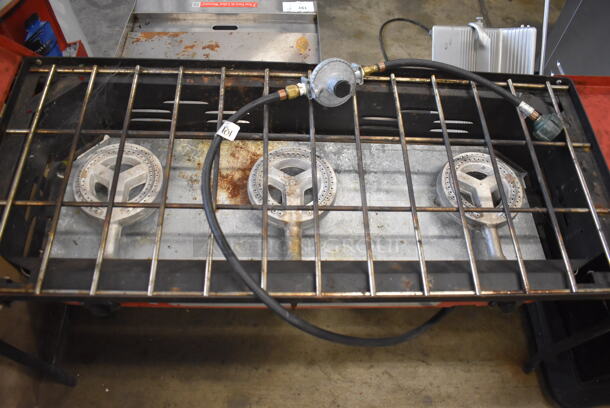 Camp Chef GB-90 Metal Commercial Propane Gas Powered 3 Burner Grill. 49x17x34  - Image 7 of 7
