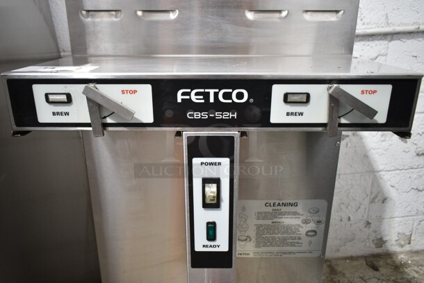 Fetco CBS-52H20 Stainless Steel Commercial Countertop Double Coffee Machine w/ Hot Water Dispenser. 120/208-240 Volts, 1 Phase.  - Image 3 of 6