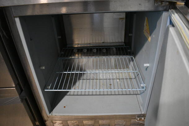 Delfield UC4427N-6M-DD1 Stainless Steel Commercial Prep Table on Commercial Casters. Lid is Sealed Shut. 115 Volts, 1 Phase. 32x32x35. Tested and Does Not Power On - Image 4 of 7
