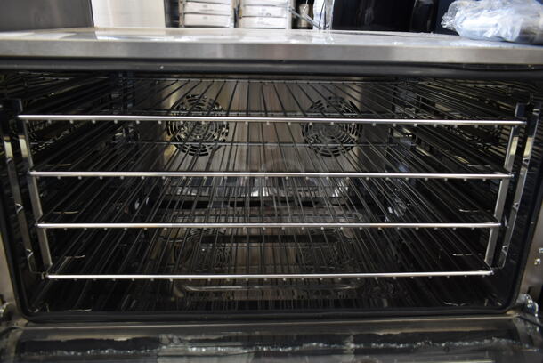 BRAND NEW SCRATCH AND DENT! KoolMore KM-CTCO-44 Stainless Steel Commercial Countertop Electric Powered Convection Oven, Holds Full Size Pans, 4 Racks And 3500W Of Power. See Picture For Missing Exterior Glass Door Pane. 240 Volts. - Image 8 of 9