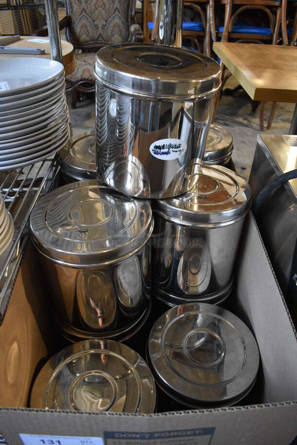 17 Metal Cans w/ Lids. 8x8x8.5. 17 Times Your Bid! - Image 2 of 3