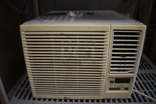 LG Model LW8016HR Window Mount Air Conditioner. 115 Volts, 1 Phase. 18.5x21x14. Cannot Test - Unit Needs New Power Cord