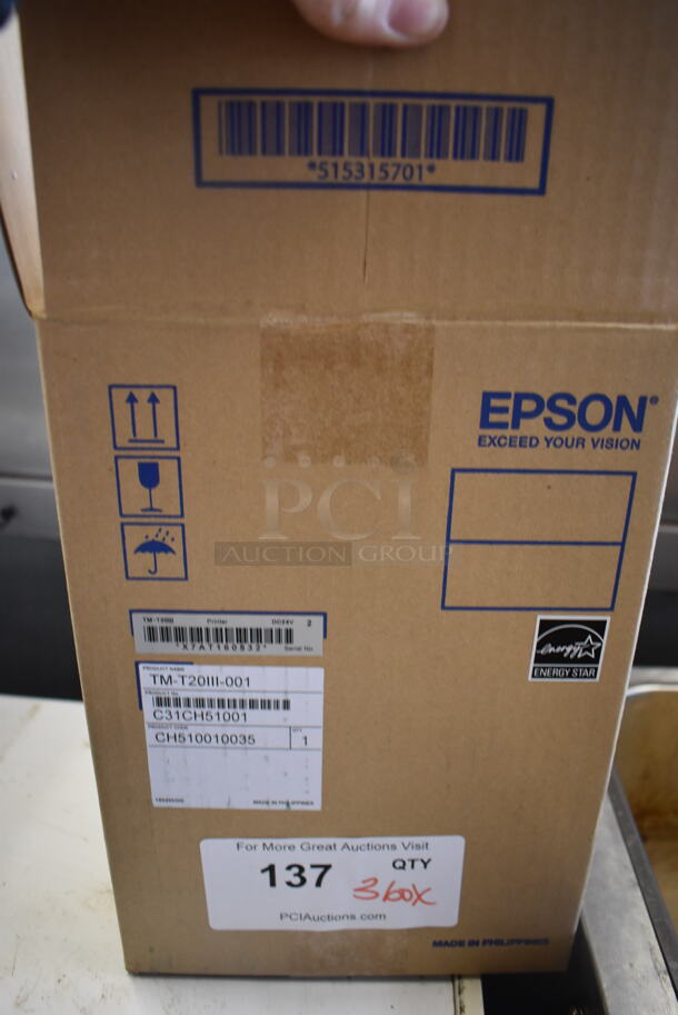 3 BRAND NEW IN BOX! Epson M267D Receipt Printer. 6x8x6. 3 Times Your Bid! - Image 6 of 6