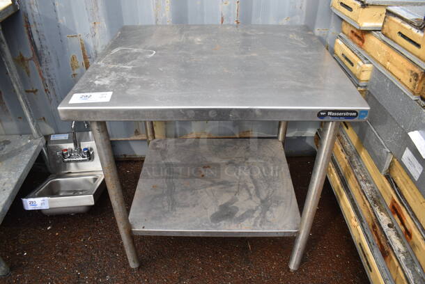 Wasserstrom Stainless Steel Table w/ Metal Under Shelf. 30x27x31.5