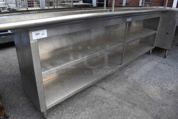 Stainless Steel Counter w/ 2 Under Shelves.