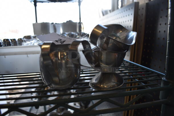 3 Various Metal Pitchers; Cream and Gravy. Includes 6x2.5x3. 3 Times Your Bid! - Image 2 of 3