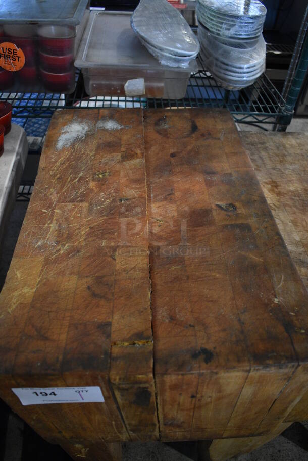 Butcher Block Table. 16x24x34 - Image 2 of 4