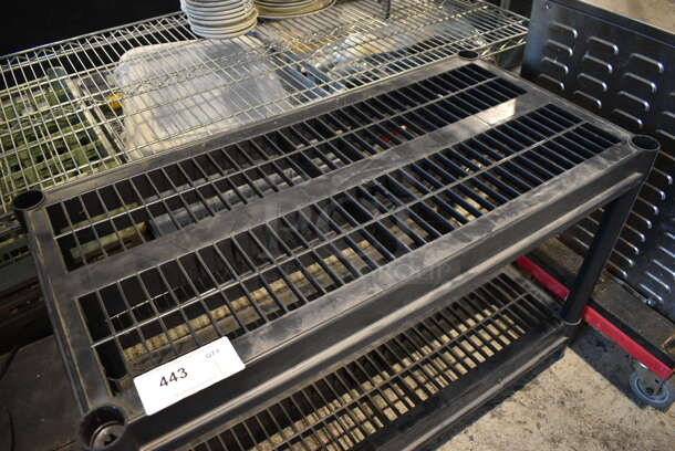 Black Poly 2 Tier Shelving Unit. 35.5x18x23 - Image 3 of 3