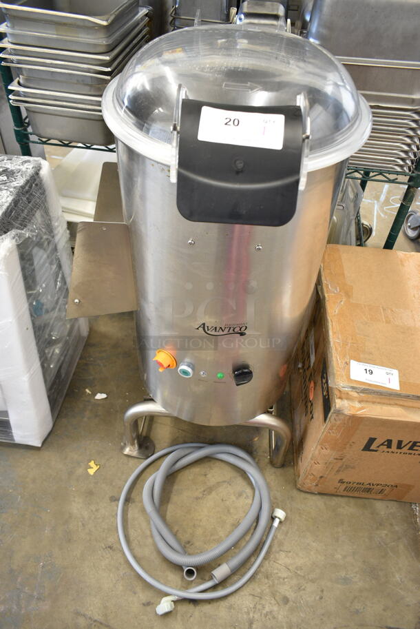 BRAND NEW SCRATCH AND DENT! 2023 Avantco 177PPF40 Stainless Steel Commercial 40 lb. Floor Potato Peeler. 120 Volts, 1 Phase.  Tested and Working! - Image 2 of 7
